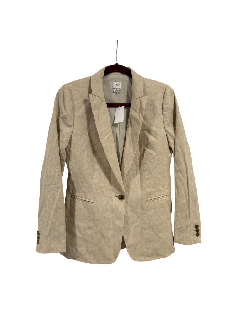 J. Crew Crosshatch Linen-Cotton Holland Blazer For Women Size 6 Nwt